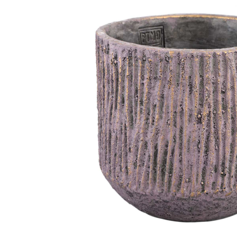 PTMD Bloempot Holden - 21x21x17 cm - Cement - Goud