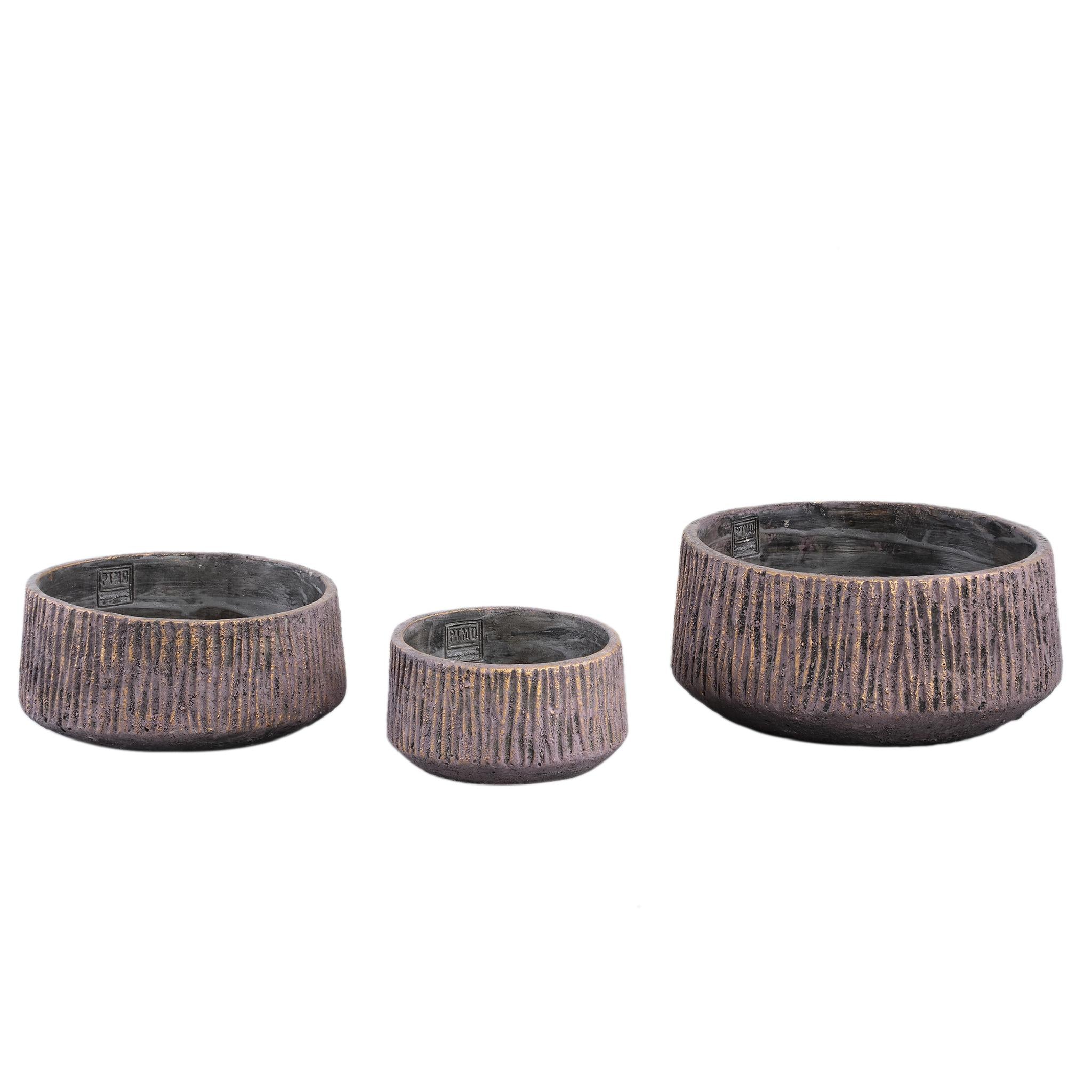 PTMD Holden Bloempot - 30x30x15 cm - Cement - Paars