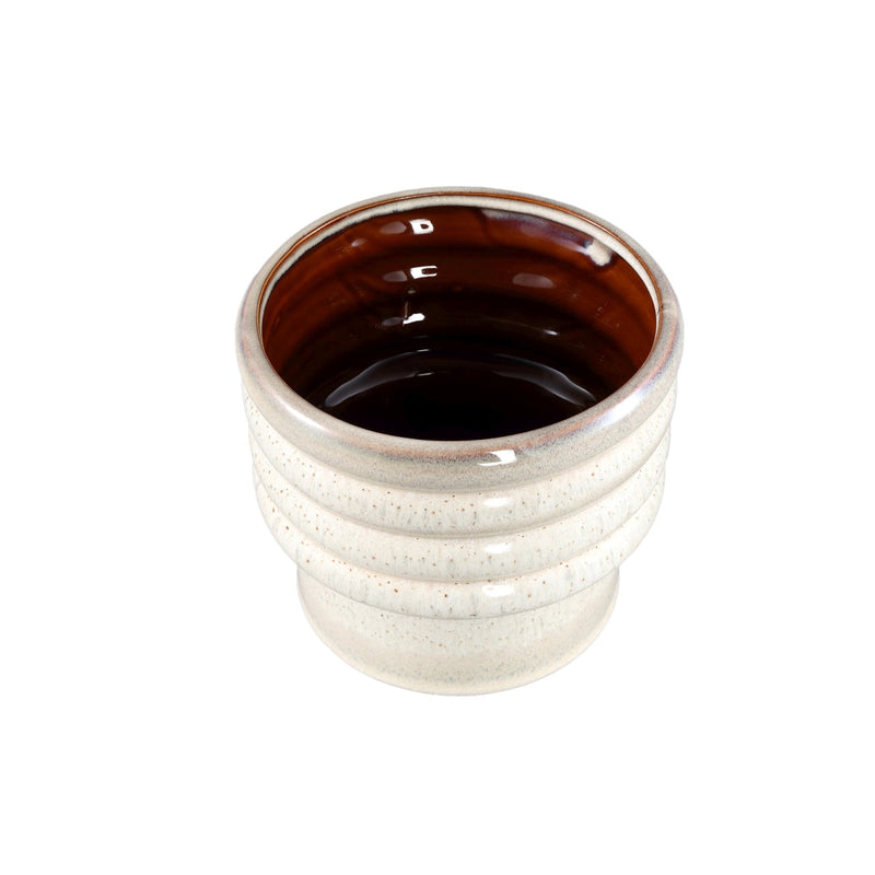 PTMD Bloempot Melisa - 17x17x15 cm - Keramiek - Creme