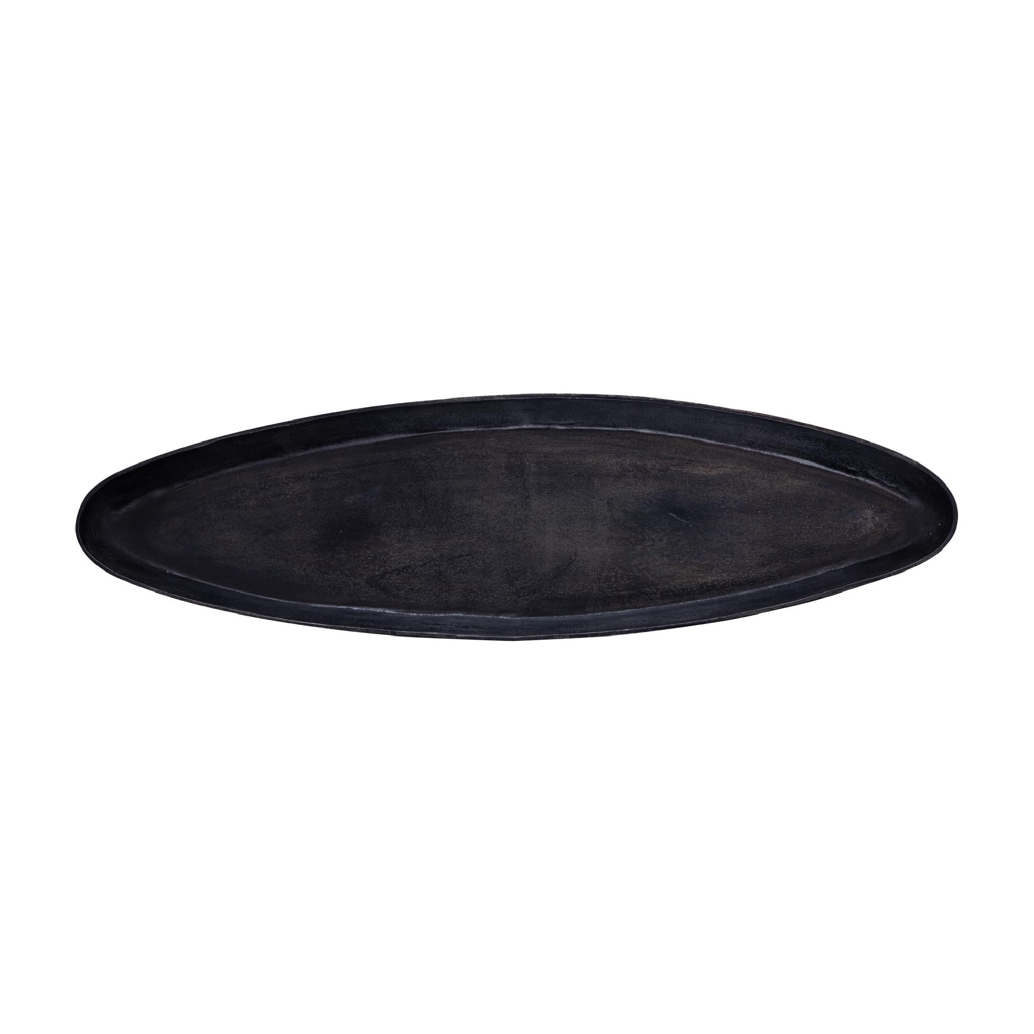 PTMD Yaren Schaal - 106x33x7 cm - Aluminium - Zwart