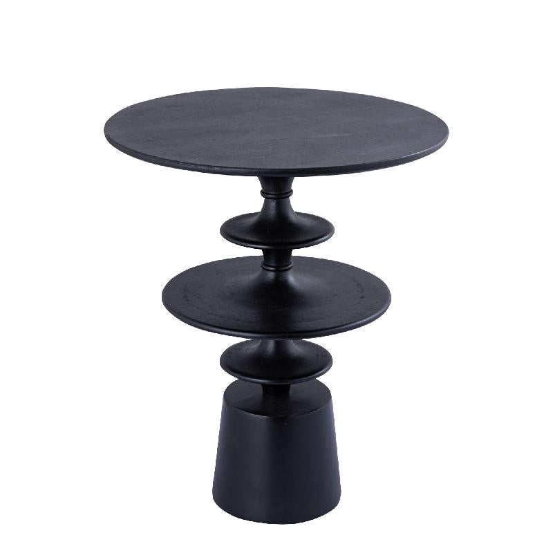 PTMD Sidetable Davin - 45x45x55 cm - Hout - Zwart
