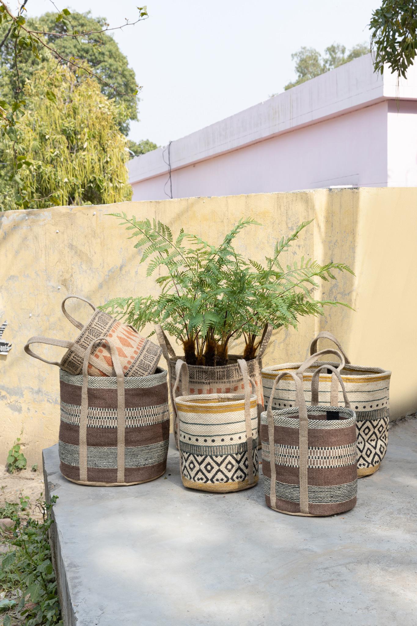 PTMD Mand Toccara - 40x40x60 cm - Jute - Bruin