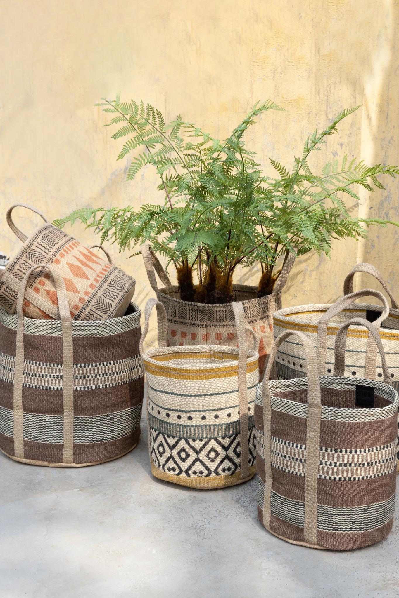 PTMD Mand Toccara - 40x40x60 cm - Jute - Bruin