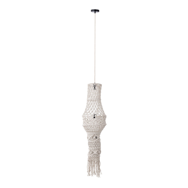 PTMD Hanglamp Milley - 30x30x125 cm - Katoen - Creme