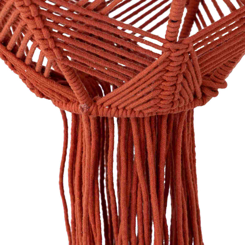 PTMD Hanglamp Milley - 30x30x45 cm - Katoen - Oranje