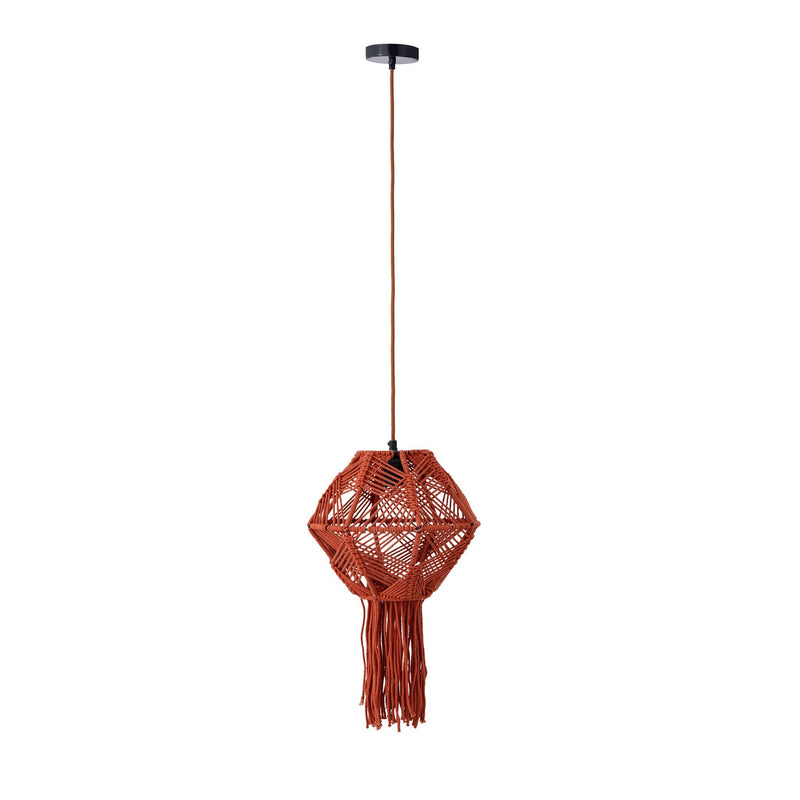 PTMD Hanglamp Milley - 30x30x45 cm - Katoen - Oranje