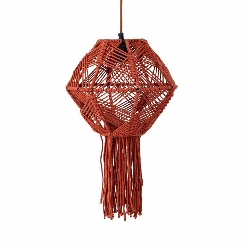 PTMD Hanglamp Milley - 30x30x45 cm - Katoen - Oranje