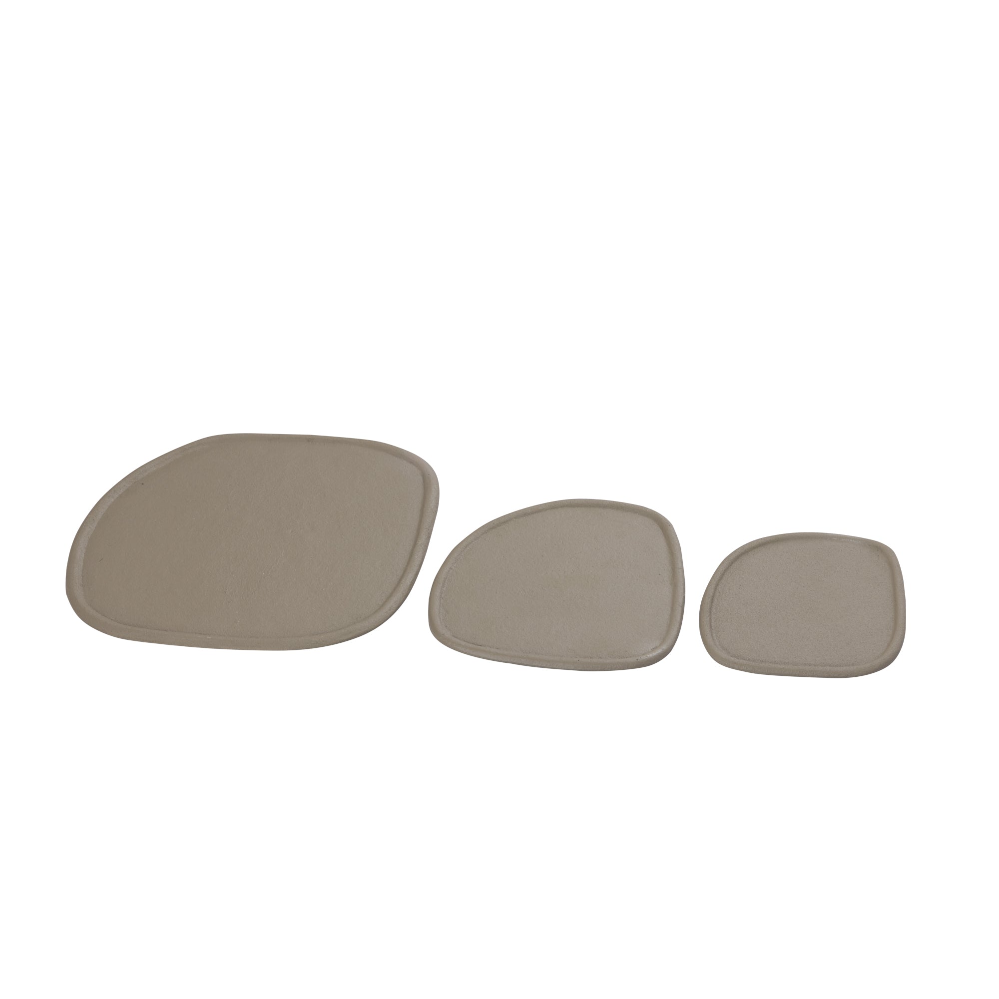 PTMD Schaal Cindae - 34x31x1 cm - Aluminium - Groen