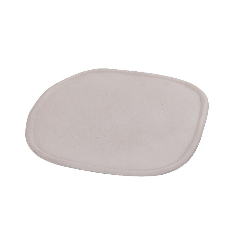 PTMD Schaal Cindae - 34x31x1 cm - Aluminium - Creme