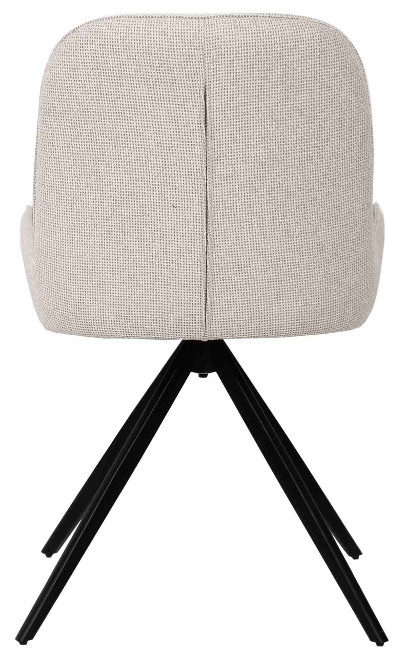 PTMD Barkruk Leander - 58x53x83 cm - Textiel - Creme