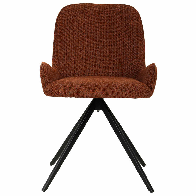 PTMD Barkruk Leander - 58x53x83 cm - Textiel - Roest