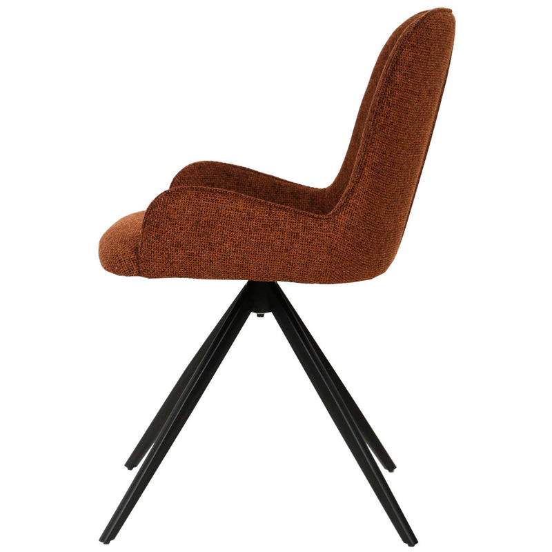 PTMD Barkruk Leander - 58x53x83 cm - Textiel - Roest