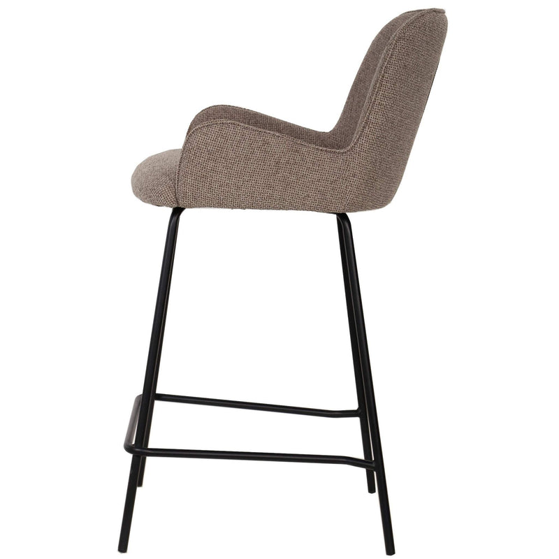PTMD Barkruk Leander - 57x51x94 cm - Textiel - Beige