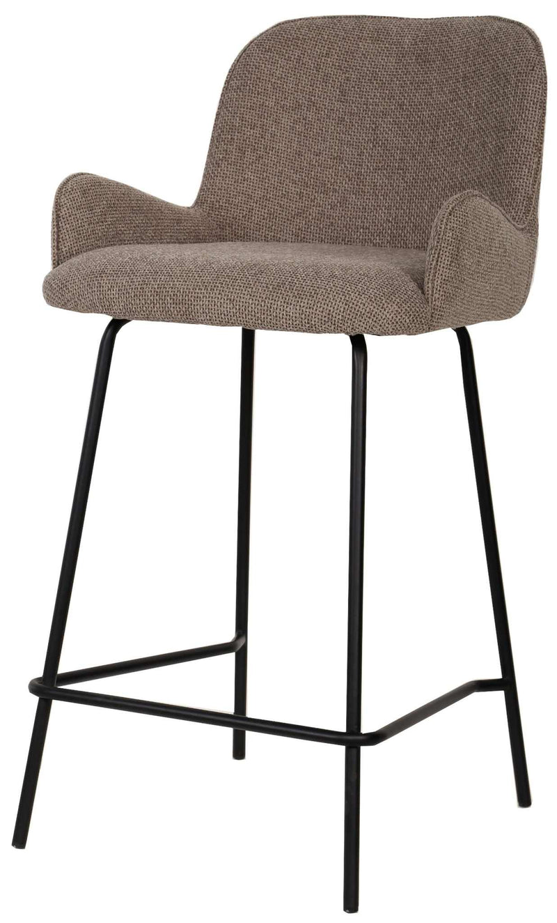 PTMD Barkruk Leander - 57x51x94 cm - Textiel - Beige
