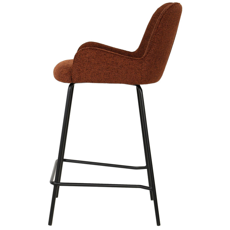 PTMD Barkruk Leander - 53x51x94 cm - Textiel - Roest