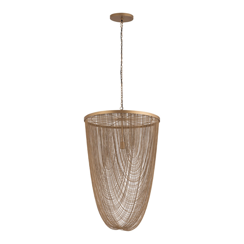 PTMD Hanglamp Nishan - 70x70x100 cm - Ijzer - Goud