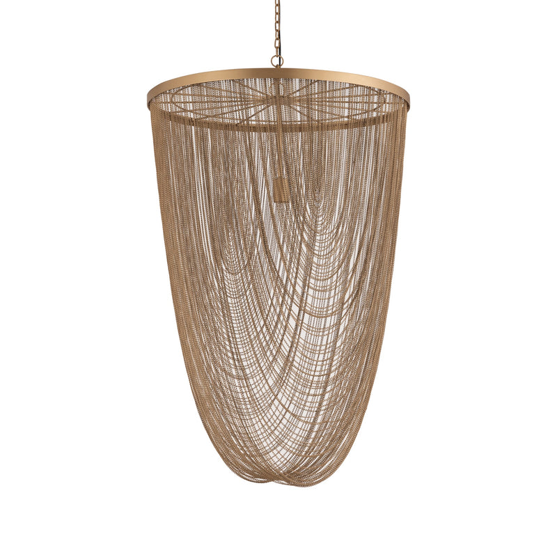 PTMD Hanglamp Nishan - 70x70x100 cm - Ijzer - Goud