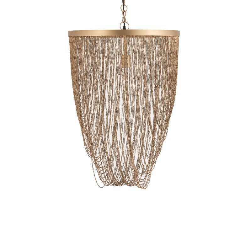 PTMD Hanglamp Nishan - 50x50x70 cm - Ijzer - Goud