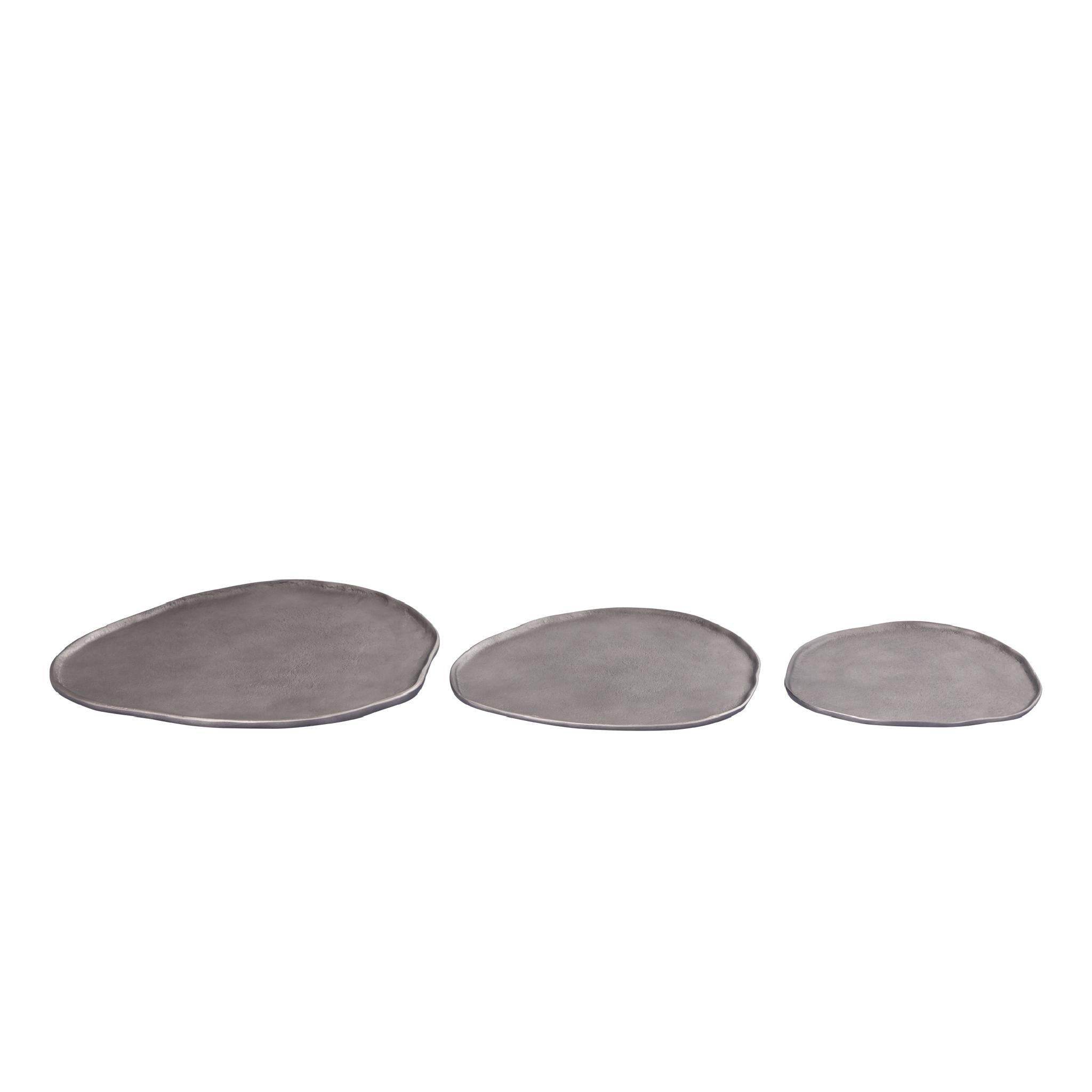 PTMD Plateau Kora - 30x25x1 cm - Aluminium - Zilver