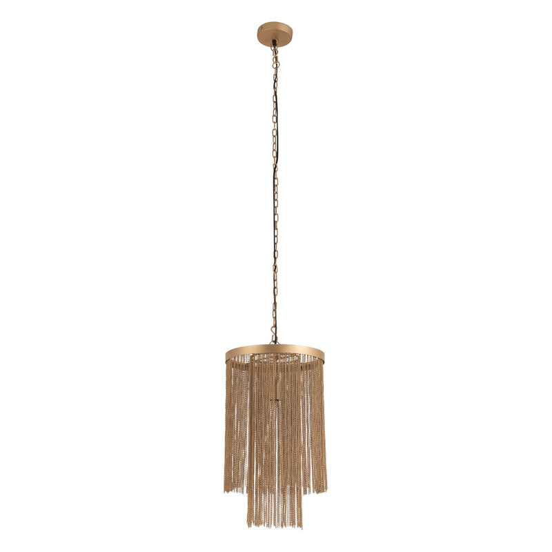 PTMD Hanglamp Brenton - 30x30x50 cm - Ijzer - Goud