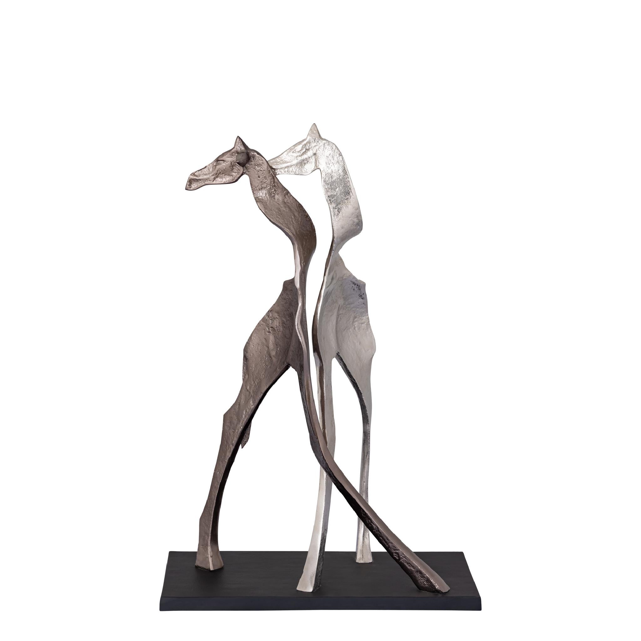 PTMD Deco Object Skye - 42x22x65 cm - Aluminium - Zwart