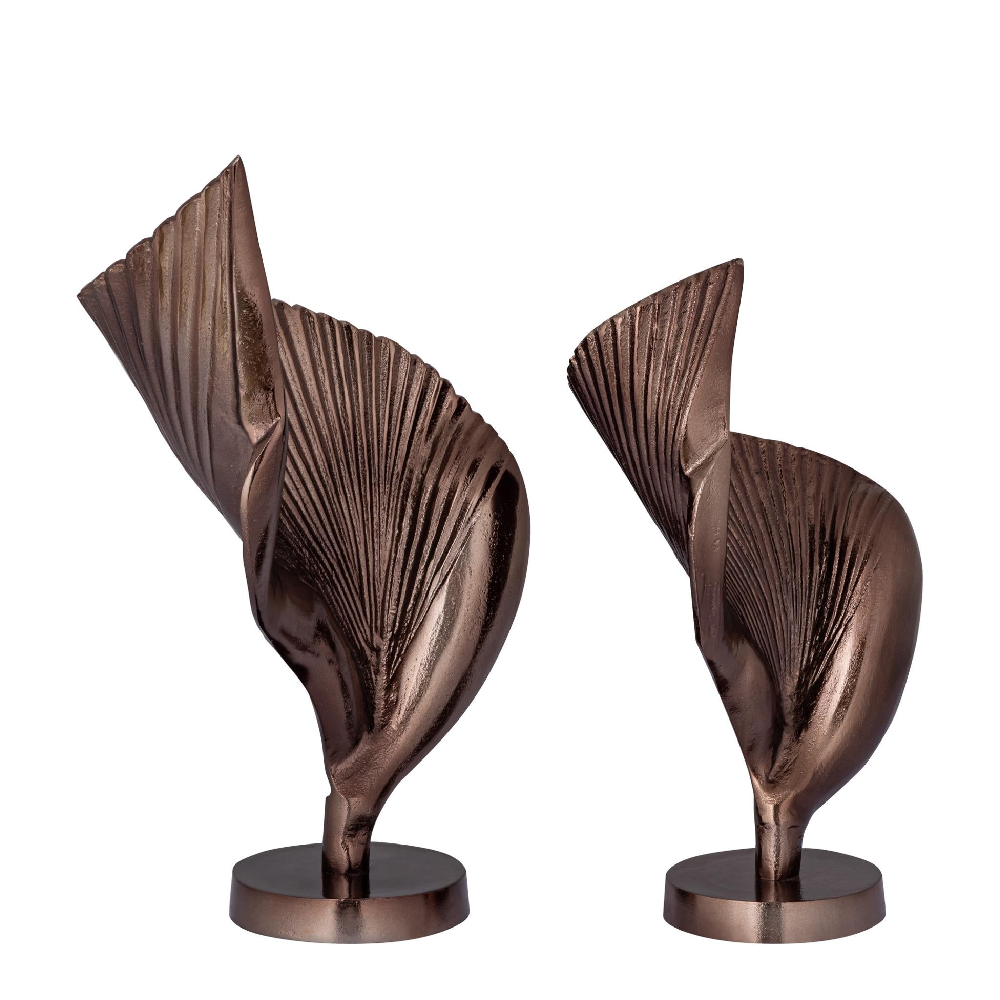PTMD Deco Object Roweyda - 20x14x42 cm - Aluminium - Brons