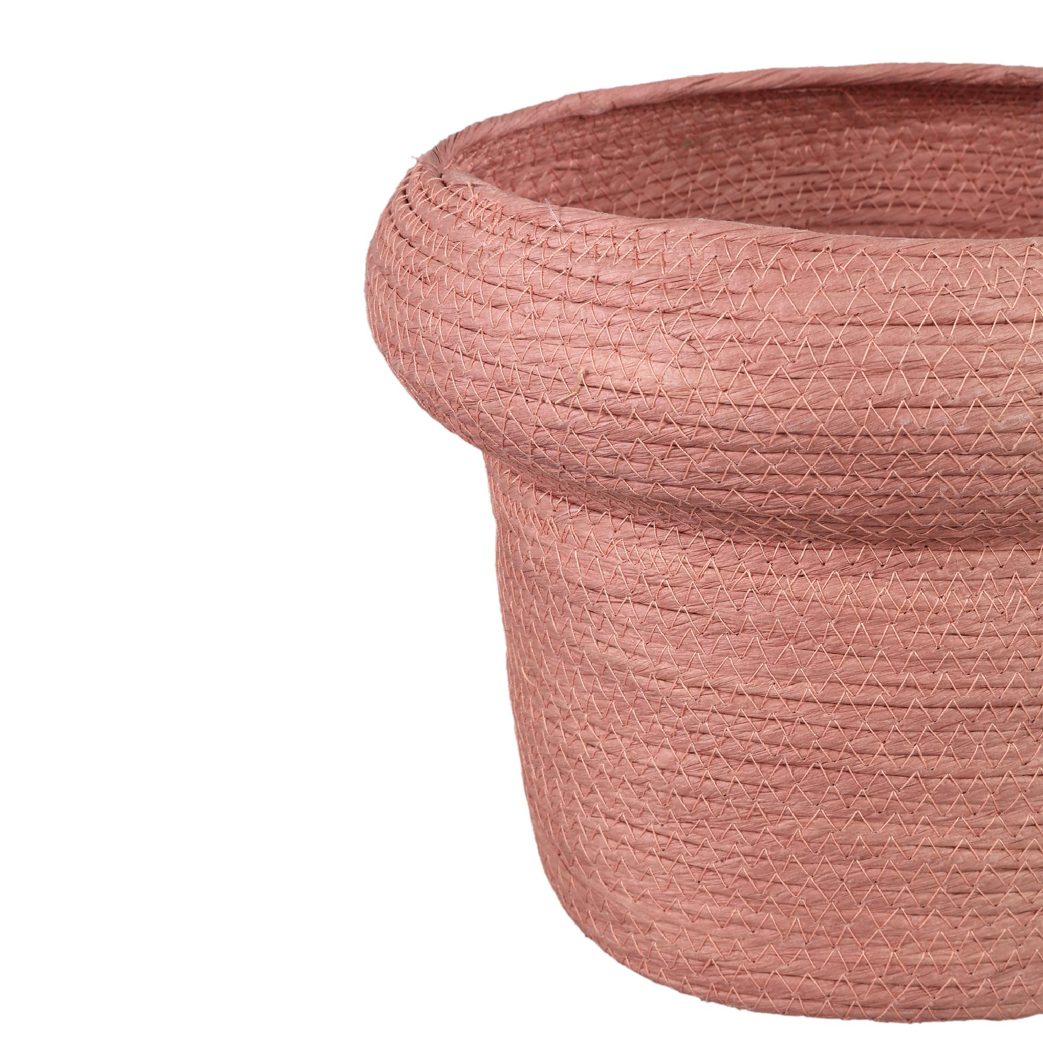 PTMD Bloempotten Summera - 27x27x26 cm - Papier - Roze - Set van 3