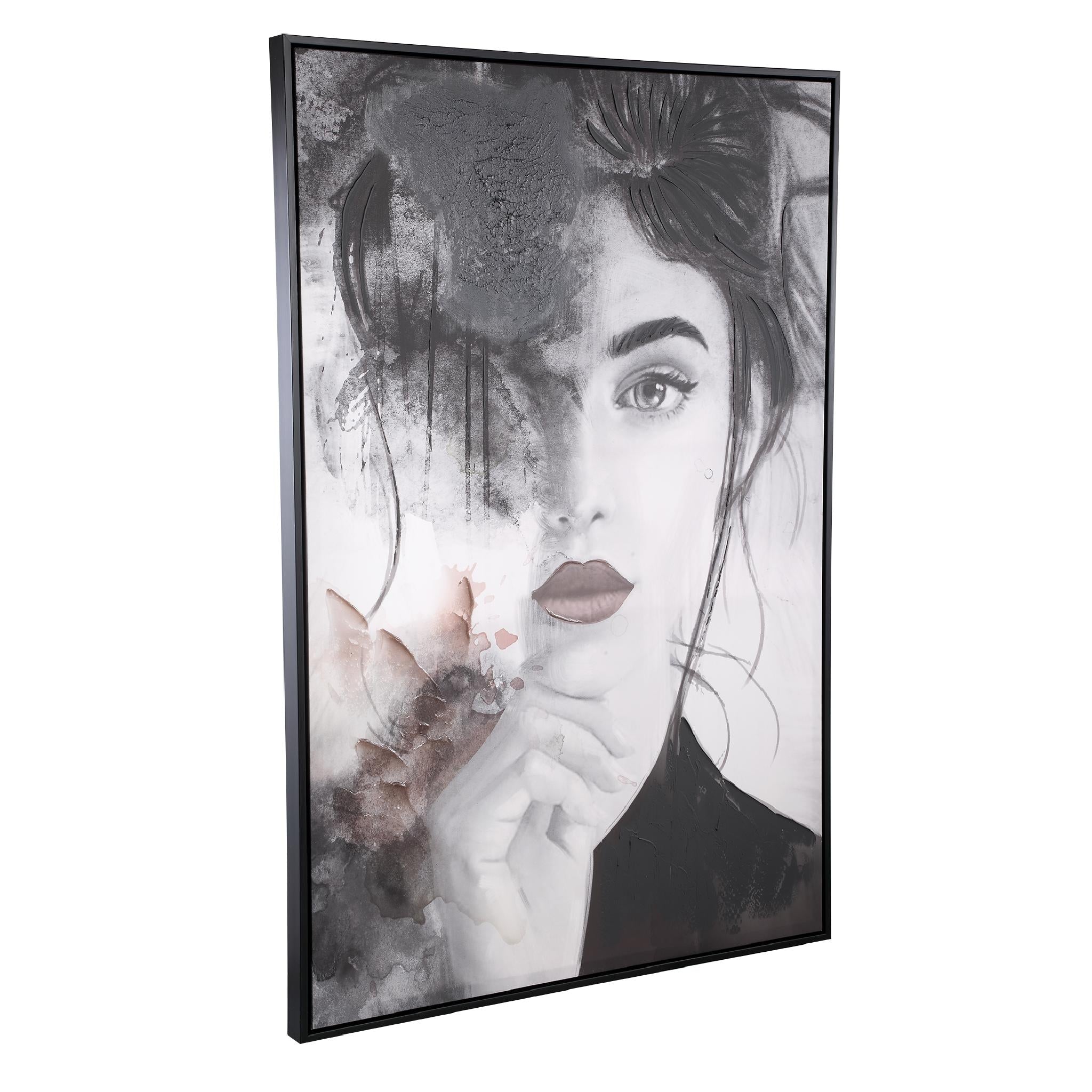 PTMD Wandpaneel Annelies - 123x4x83 cm - Polyester - Zwart
