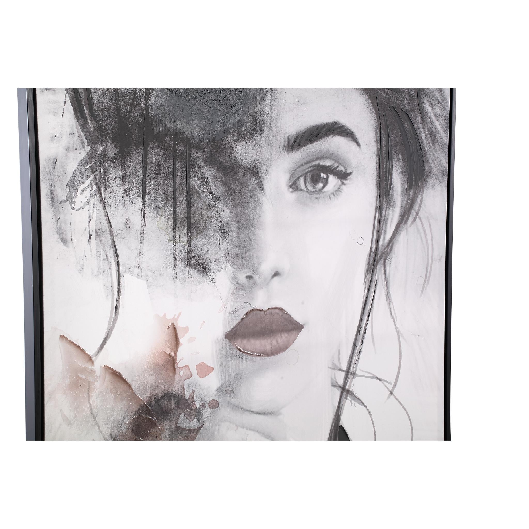 PTMD Wandpaneel Annelies - 123x4x83 cm - Polyester - Zwart
