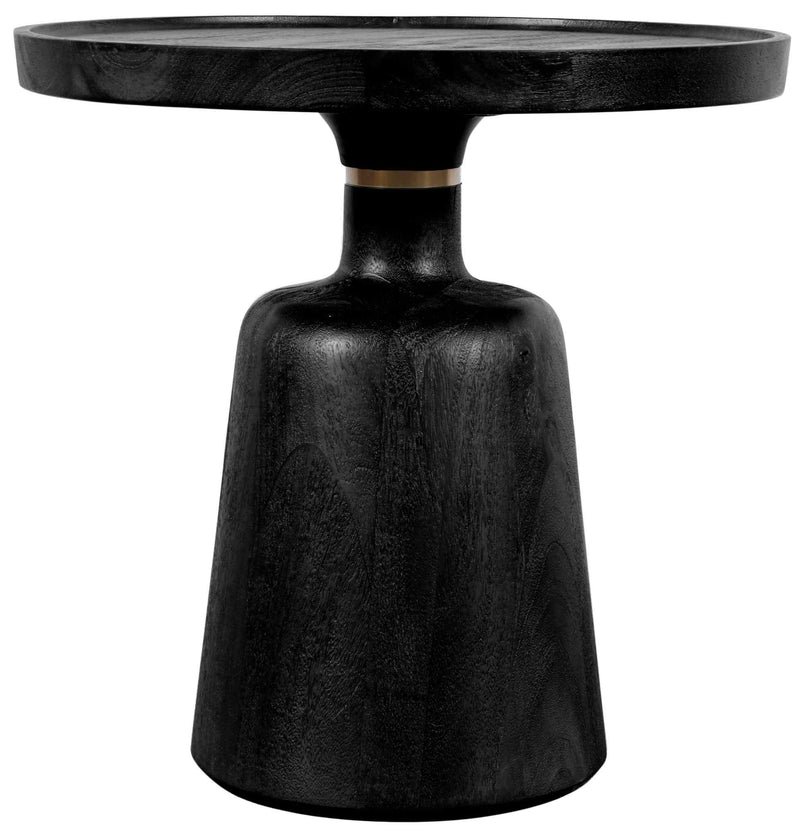 PTMD Bijzettafel Veas - 50x50x50 cm - Hout - Zwart