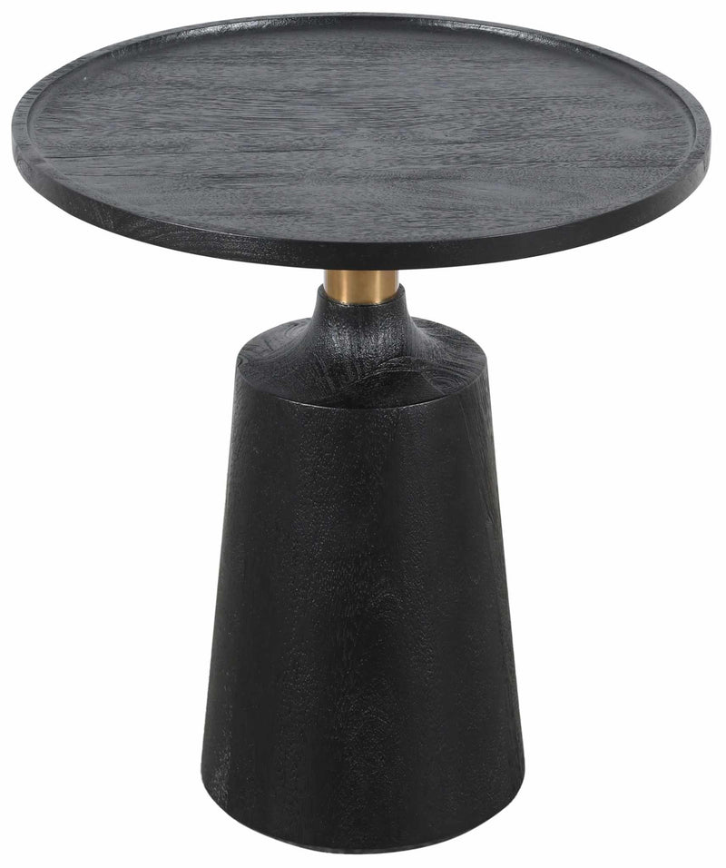 PTMD Bijzettafel Seva - 46x46x50 cm - Hout - Zwart