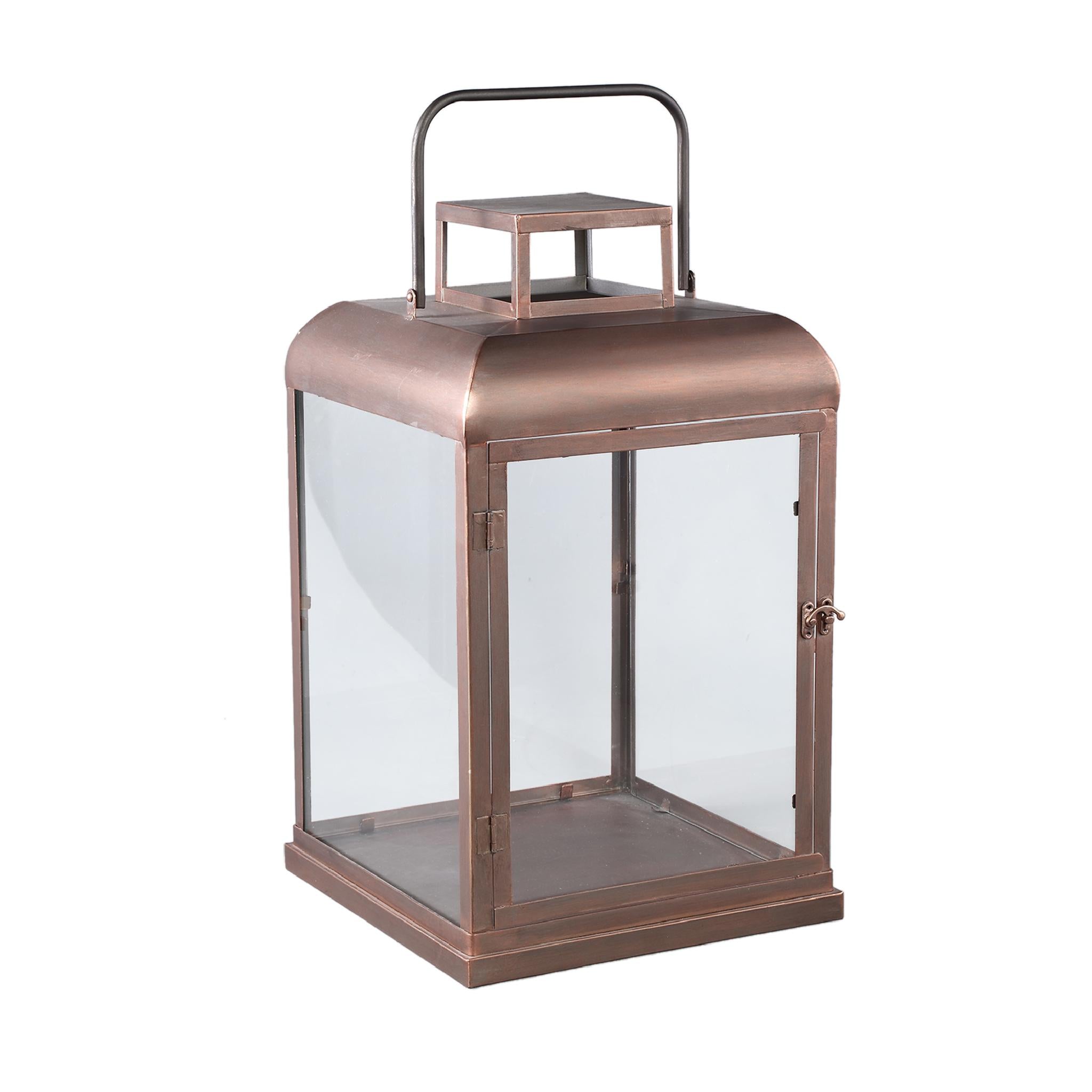 PTMD Lantaarn Vitoria - 30x30x50 cm - Ijzer - Wit