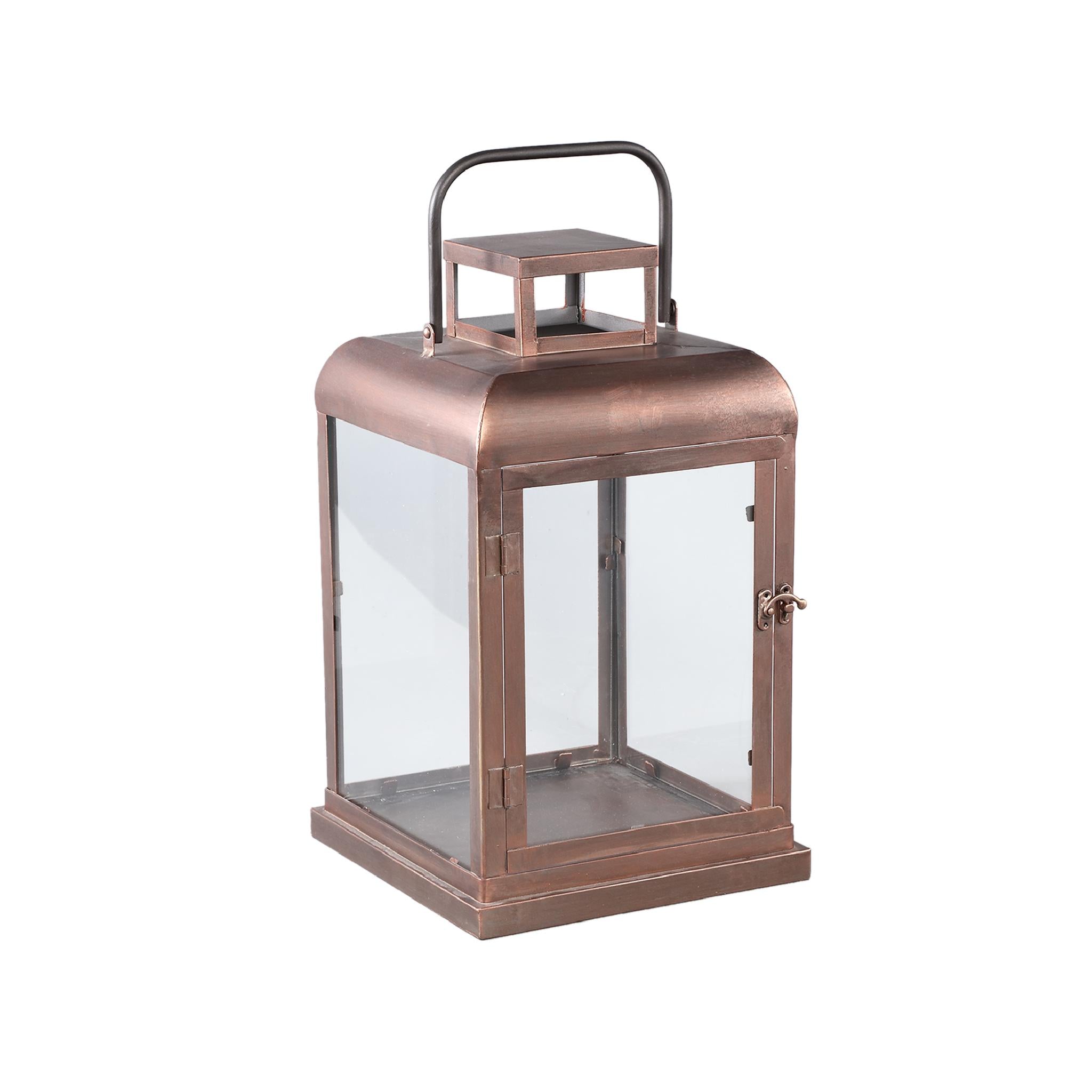 PTMD Lantaarn Vitoria - 24x24x41 cm - Ijzer - Wit