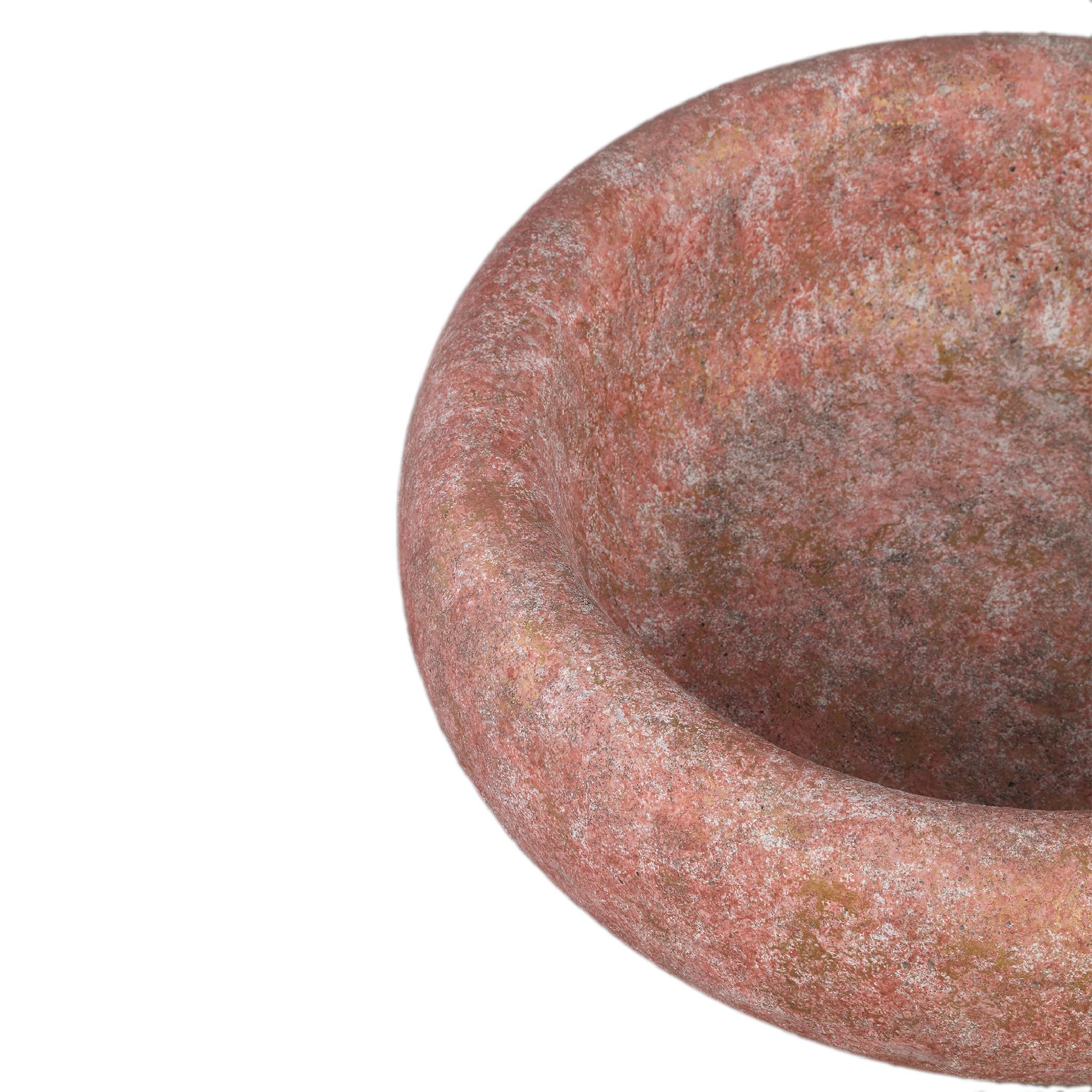 PTMD Schaal Aly - 46x46x13 cm - Cement - Rood