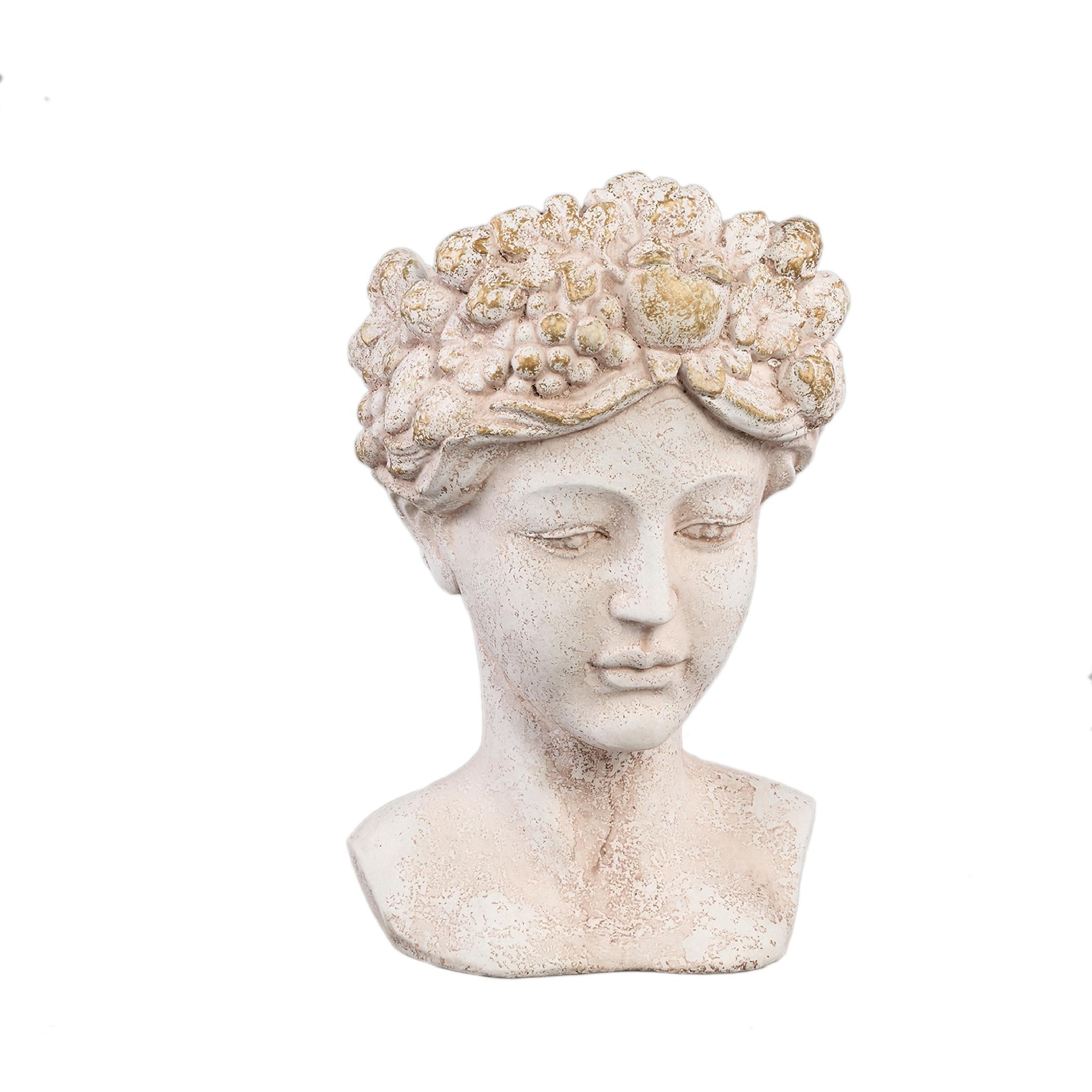 PTMD Deco Object Sherlene - 18x19x30 cm - Cement - Creme