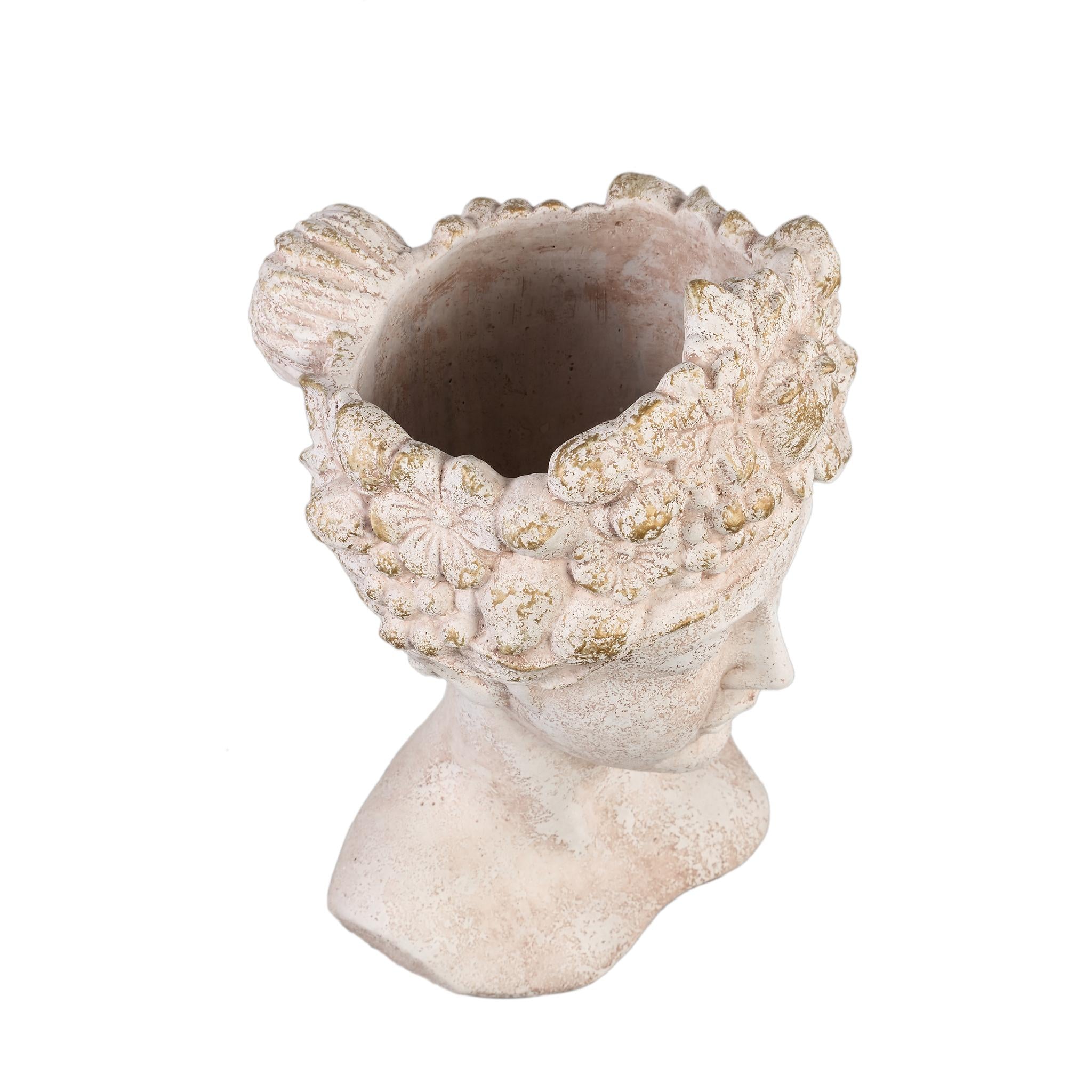 PTMD Deco Object Sherlene - 23x21x36 cm - Cement - Creme