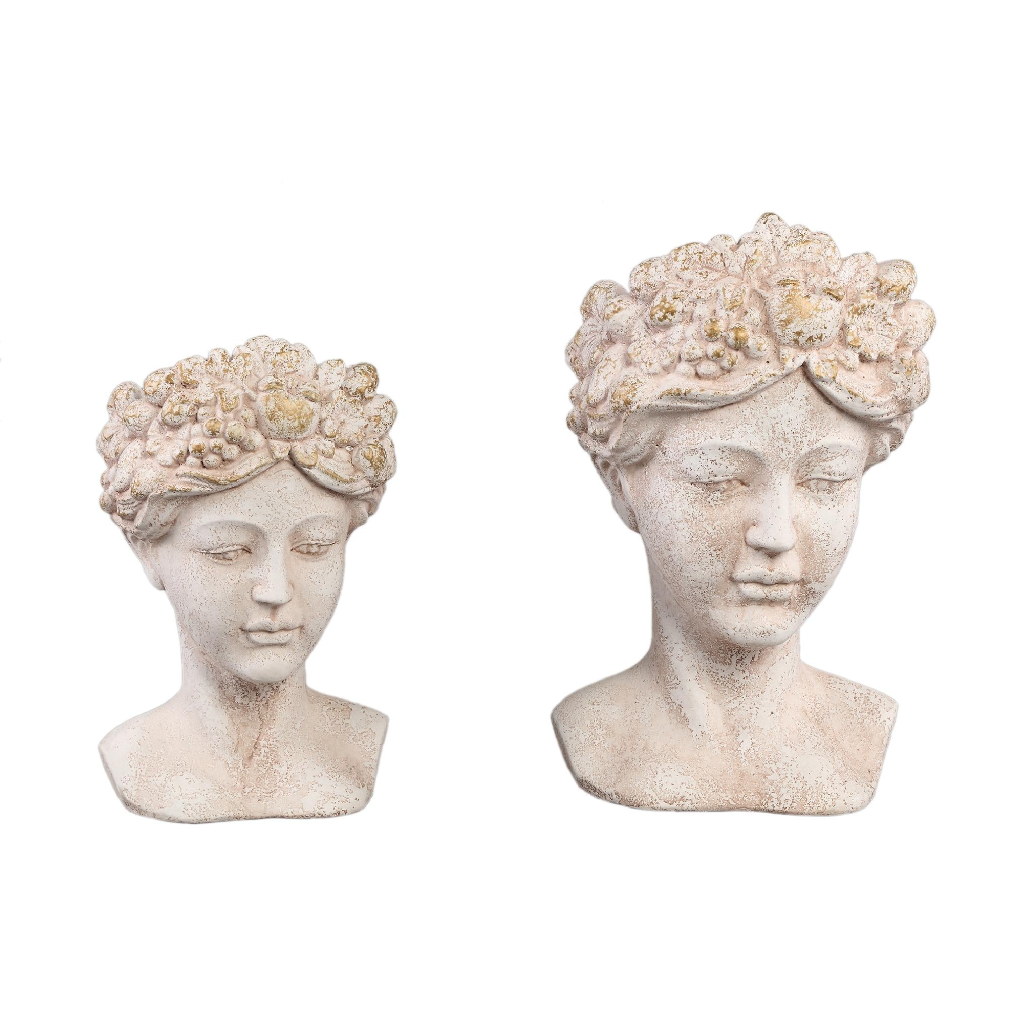 PTMD Deco Object Sherlene - 23x21x36 cm - Cement - Creme