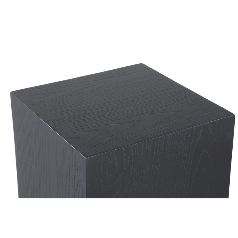 PTMD Zuilen Gustavo - 30x30x40 cm - Hout - Zwart - Set van 2