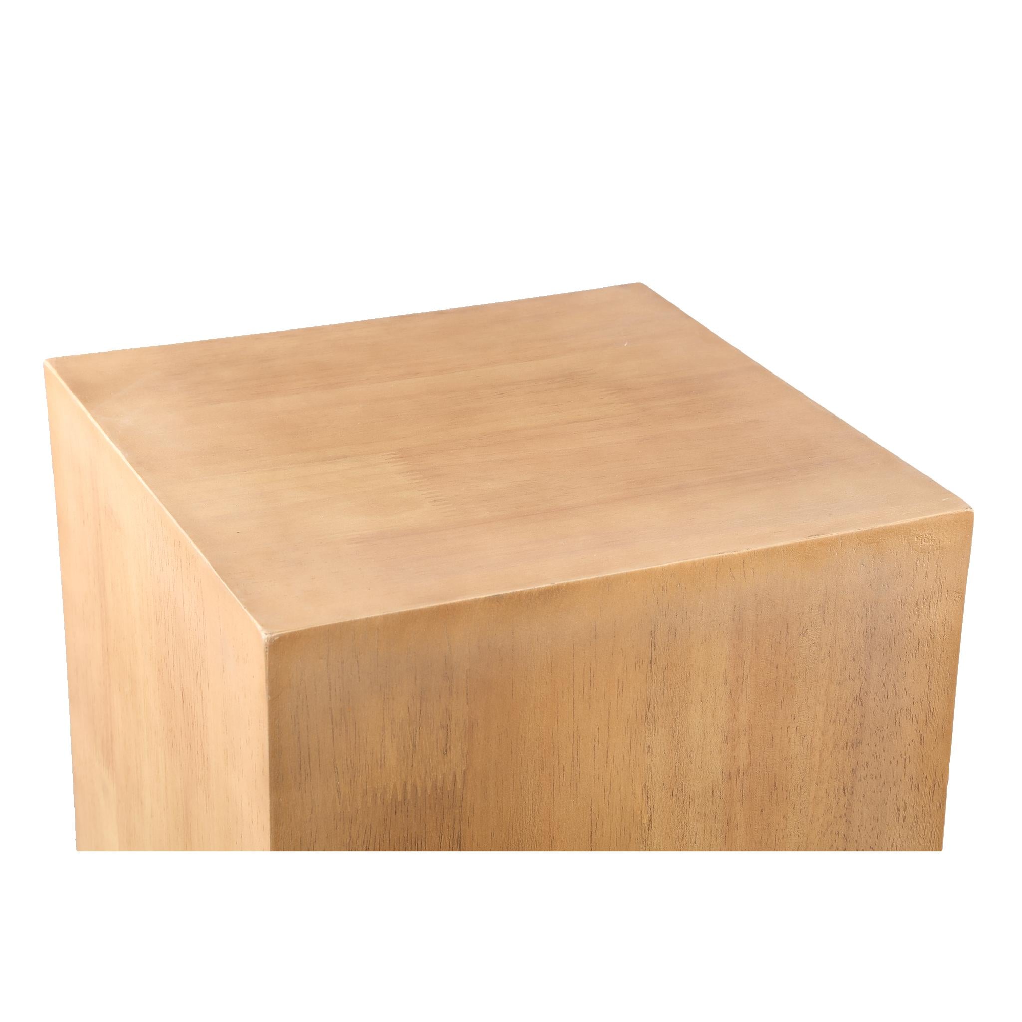 PTMD Zuilen Gustavo - 30x30x40 cm - Hout - Naturel - Set van 2
