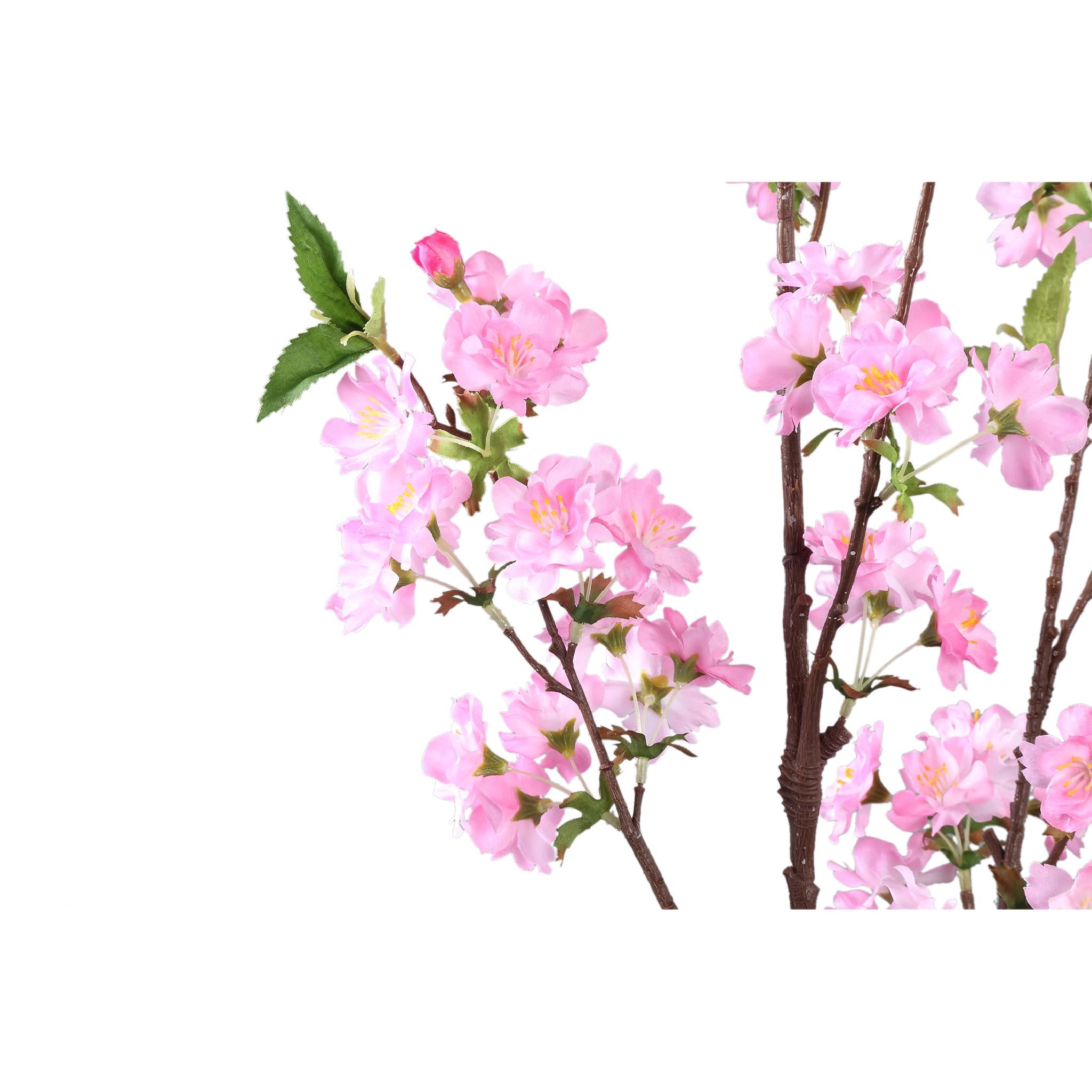 PTMD Kunstbloem Bloesem - 50x30x95 cm - Plastic - Roze