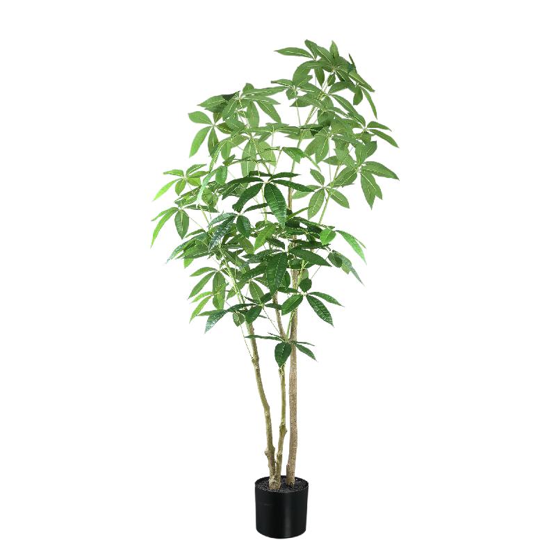 PTMD Kunstplant Money Tree - 65x65x150 cm - Plastic - Zwart