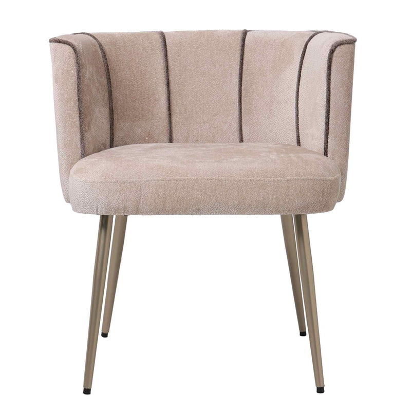 PTMD Eetkamerstoel Nell - 66x59x75 cm - Textiel - Beige