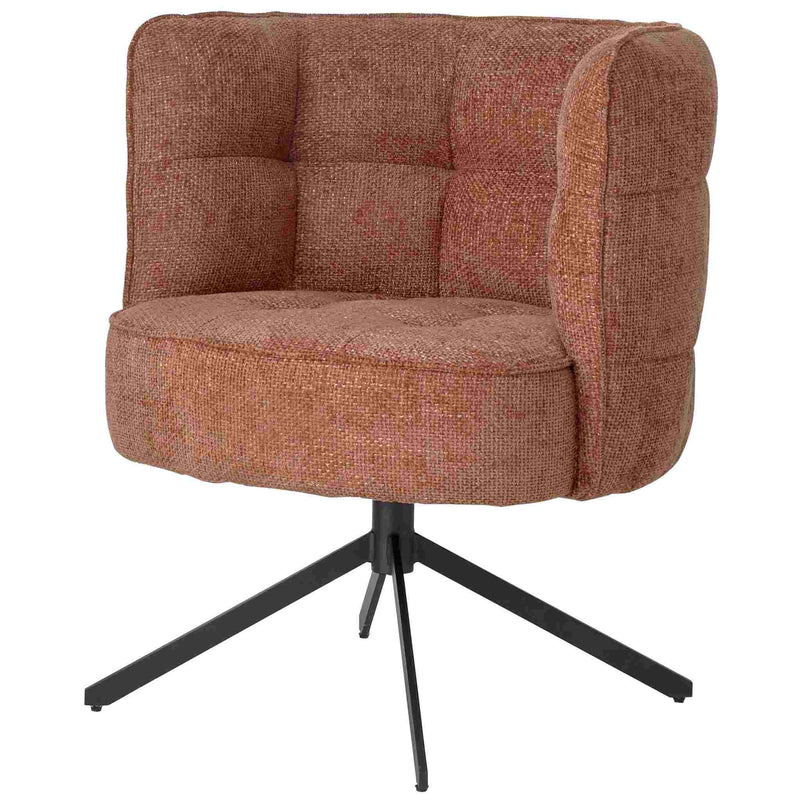 PTMD Eetkamerstoel Odin - 67x67x85 cm - Textiel - Roest