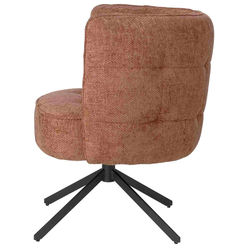 PTMD Eetkamerstoel Odin - 67x67x85 cm - Textiel - Roest
