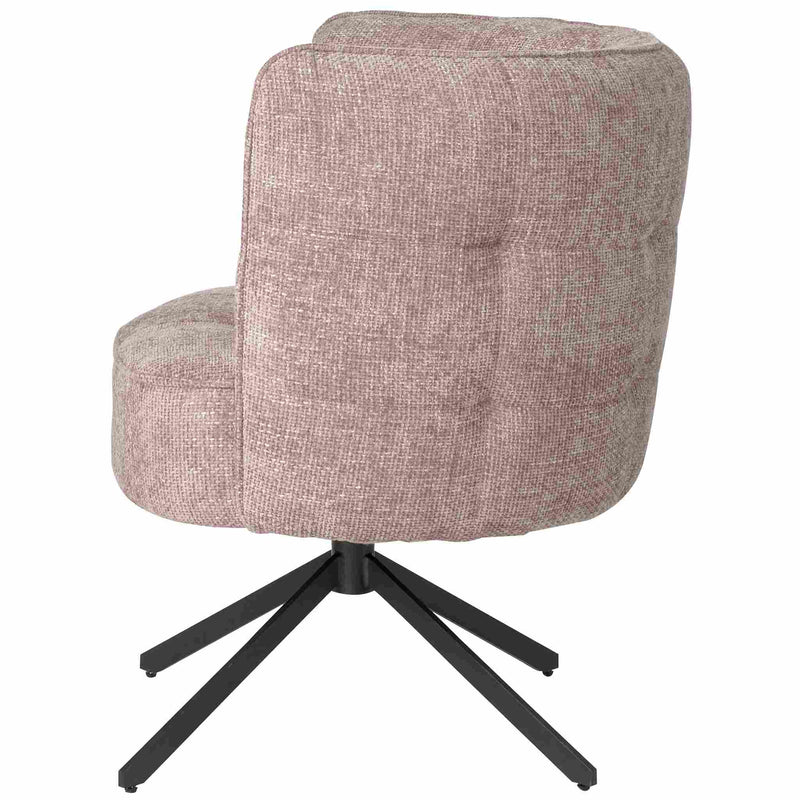 PTMD Eetkamerstoel Odin - 67x67x85 cm - Textiel - Roze
