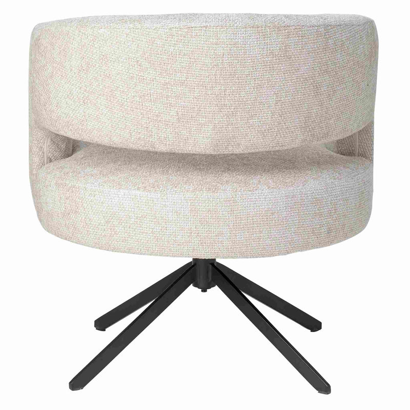 PTMD Eetkamerstoel Baldr - 74x75x76 cm - Textiel - Creme