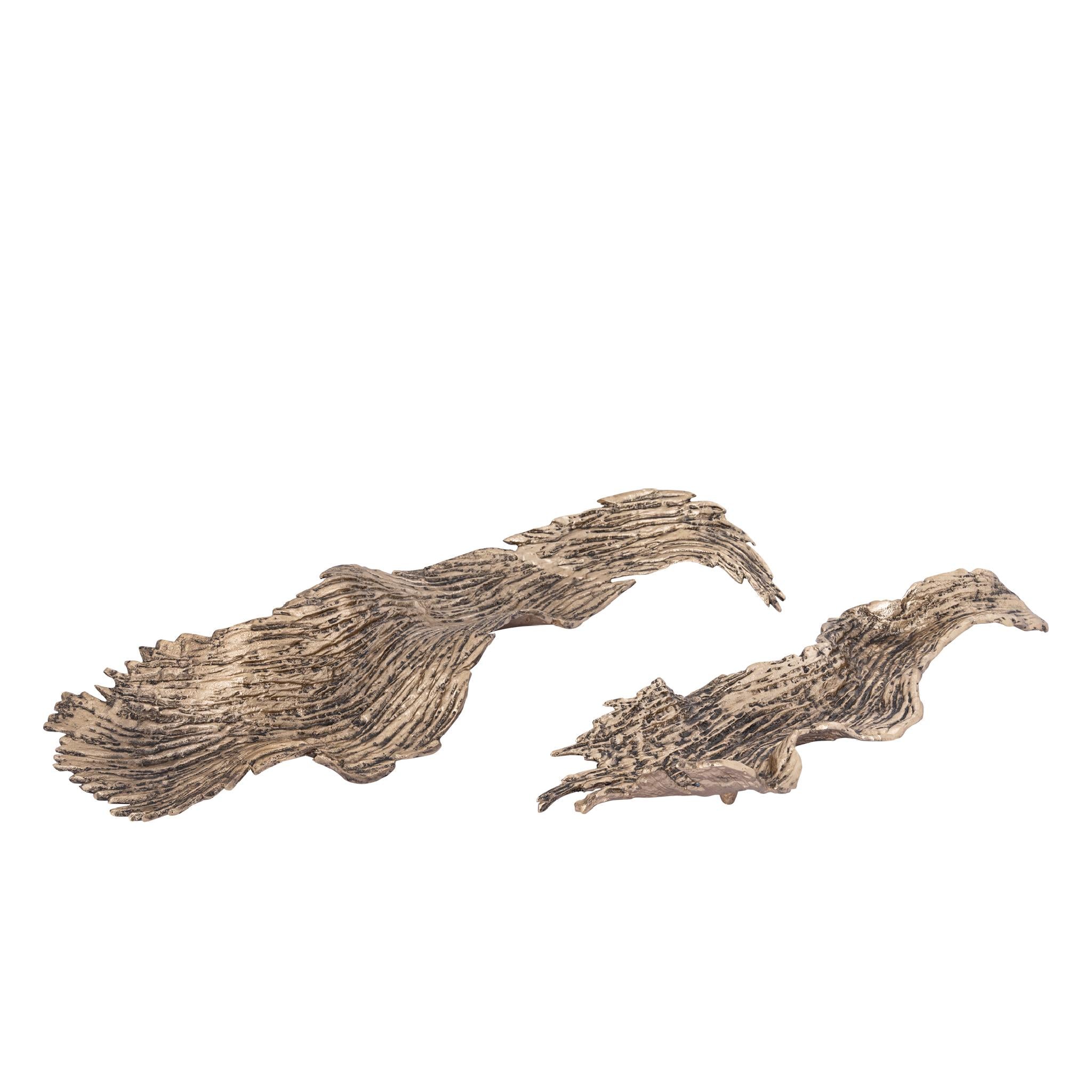 PTMD Schaal Aitana - 54x15x7 cm - Aluminium - Goud
