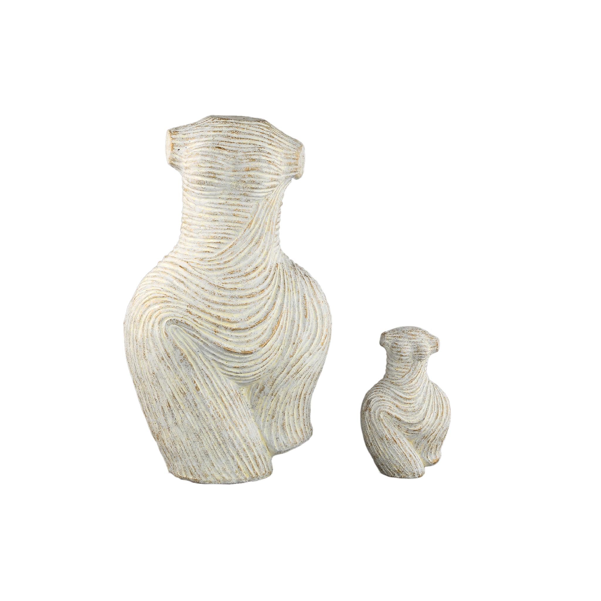 PTMD Deco Object Sophi - 37x27x60 cm - Cement - Wit
