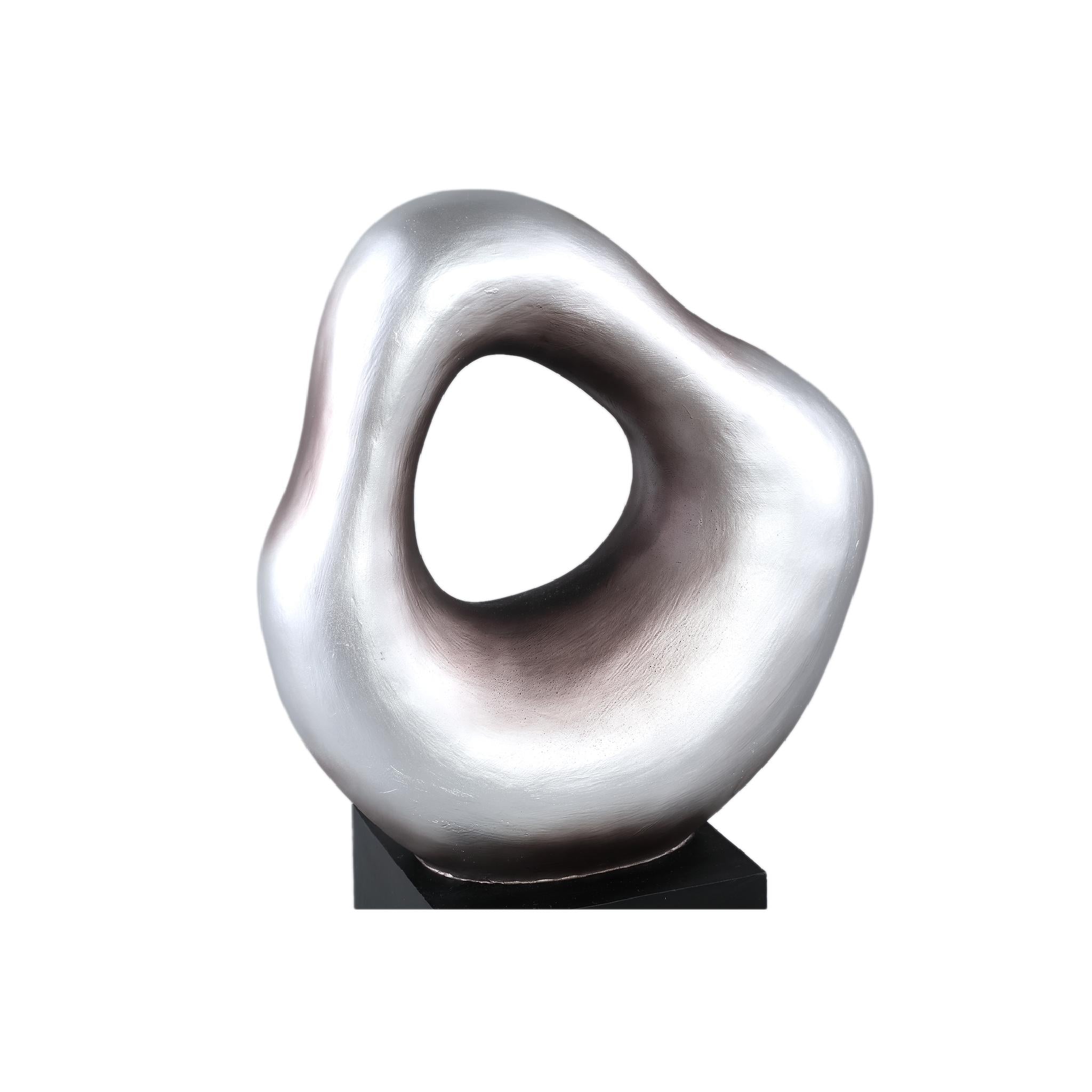 PTMD Deco Object Dolcey - 27x14x40 cm - Polyester - Zilver