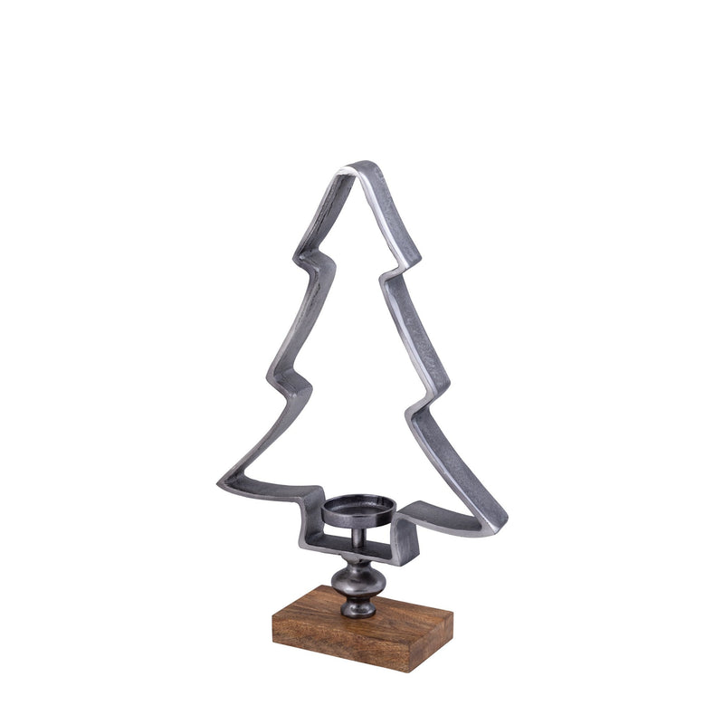 PTMD Windlicht Kennedi - 39x13x62 cm - Hout - Zwart